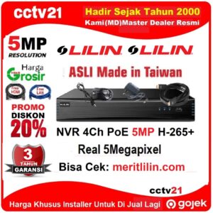 NVR 8CH 5MP PoE Merk LILIN (Asli Made In Taiwan)Garansi Resmi 2Th cctv21