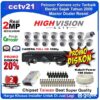 Harga Lagi Promo Paket 16 HighVision Full HD 2MP DVR 16Ch H-265 5 in 1
