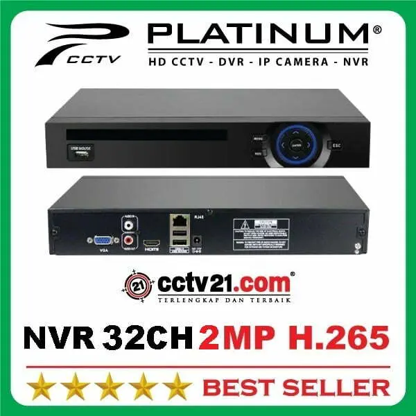 NVR 32cH 5MP Up To 8MP PLATINUM ULTRA HD H-265+ Garansi 3Th Harga Reseller cctv21-WA-0816772277