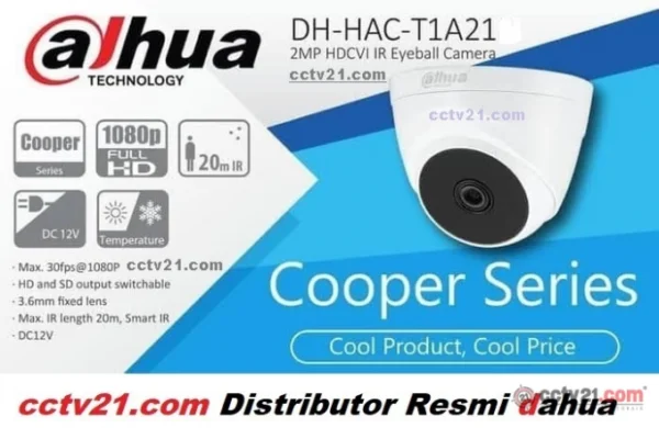 Kamera 2MP indoor Dahua DH-HAC-T1A21-2MP Free 2BNC Harga Installer cctv21.com-WA-0816772277