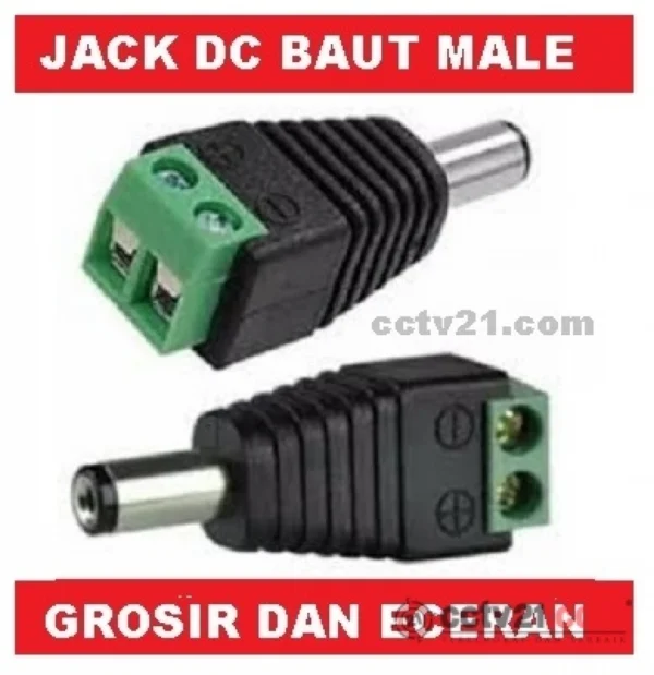 JACK KONEKTOR  BAUT DC Cowo  Harga Khusus Leseller cctv21.com Rp 850.-