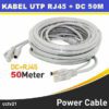Kabel LAN / UTP CAT5e+Conector Rj-45+Jack DC-50 Meter Harga Promo cctv21 Rp100.000.-