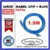Kabel UTP/LAN 1.5 Meter Cat5e Terpasang Konektor RJ45 Dan Plugboot Pabrikan Siap Pakai Rp6.500.-