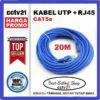 Kabel UTP/LAN 20 Meter Cat5e Terpasang Konektor RJ45 Dan Plugboot Pabrikan Siap Pakai Rp30.000.-