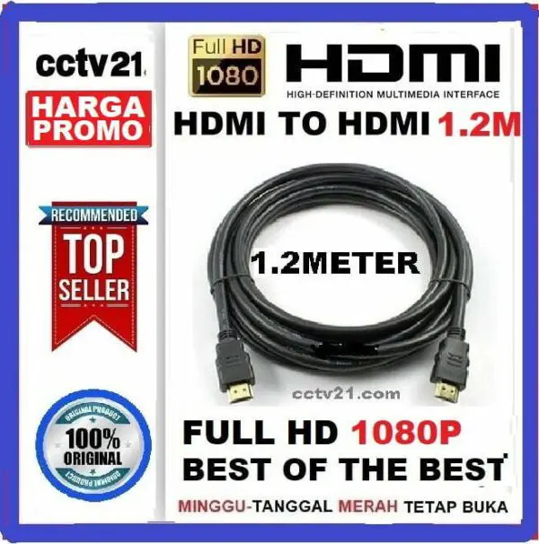KABEL HDMI TO HDMI 1.2 METER BEST QUALITY AND BEST SELLER cctv21