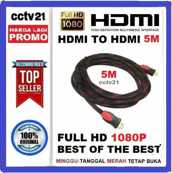 KABEL HDMI TO HDMI 5 METER BEST QUALITY AND BEST SELLER