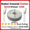 Kabel Coaxial :COLAN RG59+DC 100 Meter Warna Putih Khusus Harga Leseller Rp250.000.-