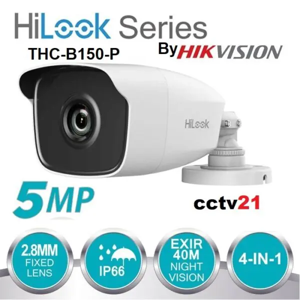 Kamera  /cctv / Camera 5MP Outdoor HILOOK(by HikVision) THC-B150-P Garansi Resmi 2 Tahun Harga Promo cctv21.com-WA-0816772277