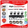 Paket 4 Camera High-Technology 2MP DVR+Kabel 80M+HDTV+LAN Harga Promo cctv21-WA-0816772277