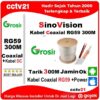 Kabel cctv Coaxial Terbaik SINOVISION RG59+Power DC 300M  Harga Khusus Reseller / Installer jual lagi Promo cctv21 WA-0816772277