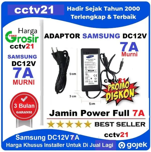 Adaptor Samsung DC12V 7A Garansi 1Th cctv21 Harga Promo cctv21 WA 0816772277