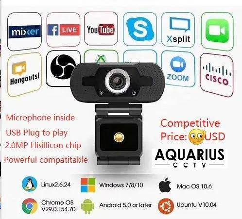 Web Cam 2MP Resolusi 1080p 2 Megapixel  Auto Focus Include Microfon internal-Promo Sale cctv21-WA-0816772277