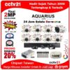 Paket 8 Camera CCTV ColorVu Aquarius 2MP 24Jam selalu Berwarna+DVR+Kabel-100M Garansi 3Th Lagi Promo cctv21-WA-0816772277
