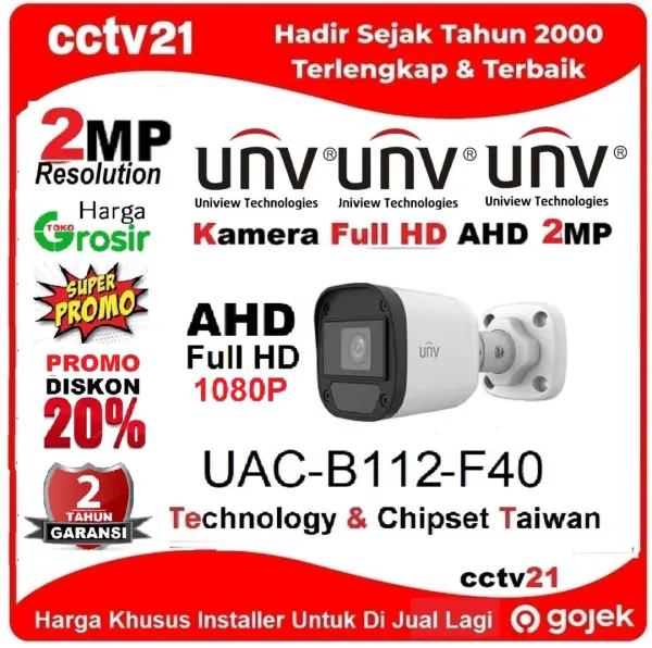 Kamera - CCTV UNV UAC-B112-F40 Outdoor Full HD 2MP Promo Diskon 20% cctv21 WA-0816772277 - Image 2