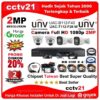 Paket 4 Camera CCTV 2-Indoor+2-Outddor UNV Uniview UAC-T112-F28+Kabel 80M Promo Diskon 20% cctv21.com 0816772277