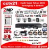 Paket 4 Camera CCTV 2-Indoor+2-Outddor +Harddisk 500GB UNV Uniview UAC-T112-F28+Kabel 80M Promo Diskon 20% cctv21.com