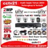 Paket 4 Camera CCTV 3-Indoor+1-Outddor UNV Uniview UAC-T112-F28+Kabel 80M Promo Diskon 20% cctv21.com