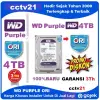 Harddisk / HDD Ori WD Purpple 4TB Garansi 3Th cctv21.com WA-0816772277