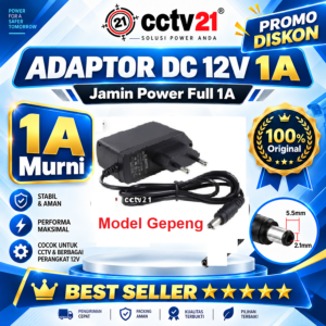 Adaptor - Power Supplay / DC12V 1A cctv21.com WA-0816772277