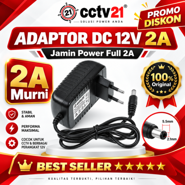 Adaptor - Power Supplay / DC12V 2A cctv21.com WA-0816772277