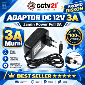 Adaptor – Power Supply – Output DC12V Real 3A cctv21.com Harga Lagi Promo WA-0816772277