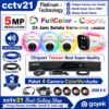 Paket 4 Camera Colorvu+Audio 5MP Platinum-Technology Full Color 24Jam Selalu Berwarna DVR-5MP +Kabel 80M+HDTV+LAN Promo cctv21-WA-0816772277