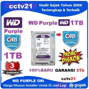 Harddisk / HDD Ori WD Purpple 1TB Garansi 3Th cctv21.com WA-0816772277