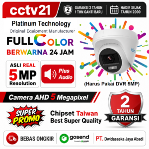 Camera / CCTV / Kamera /+Audio 5MP indoor Platinum Technology ColorVu 24Jam Selalu Berwarna Harga Promo cctv21.com-WA-0816772277