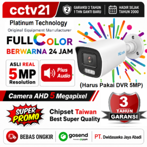 Kamera CCTV 5MP Outdoor ColorVu+Audio Platinum-Technology 24Jam Selalu Berwarna Harga Promo cctv21-WA-0816772277