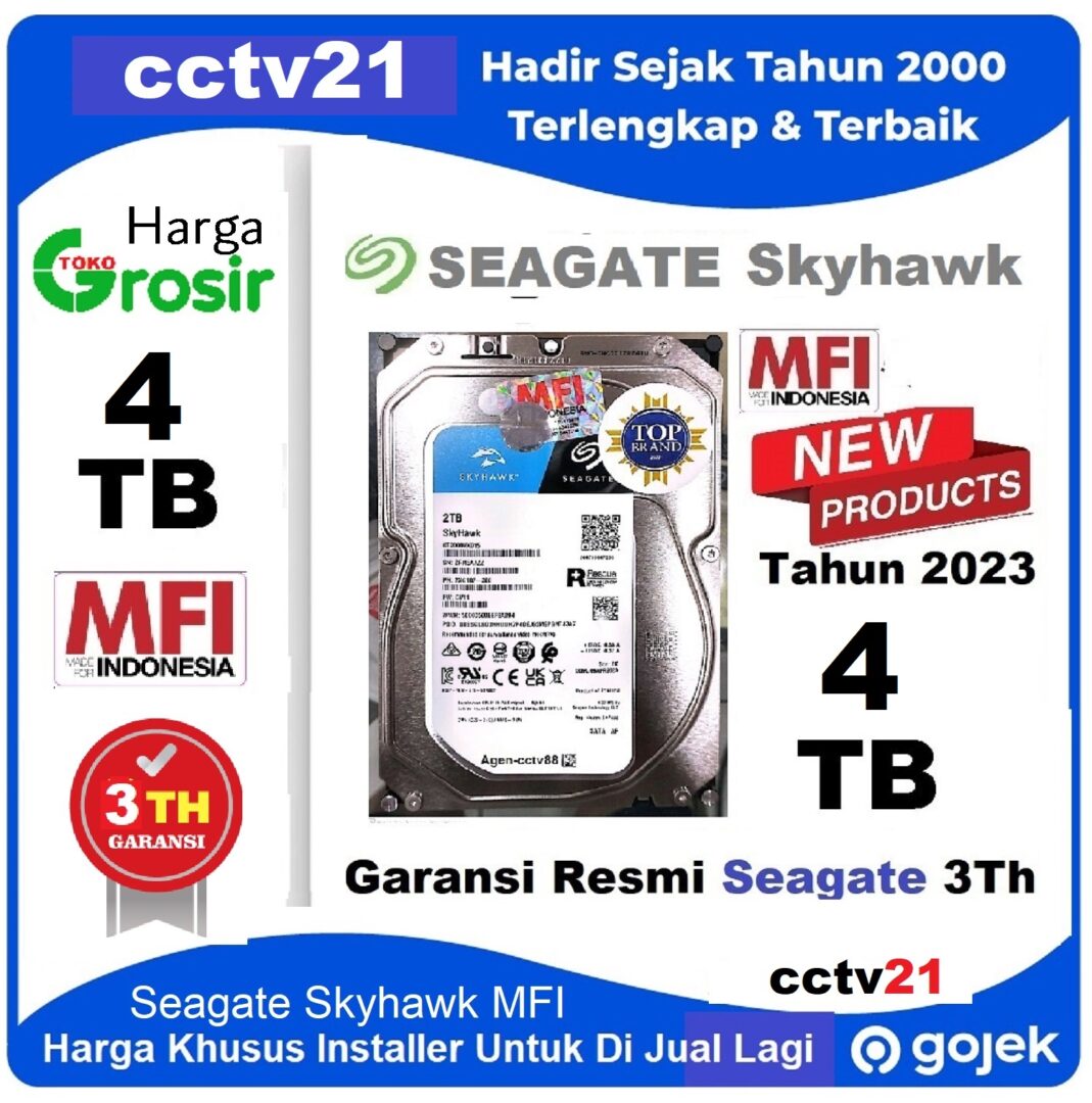 Harddisk / HDD /Ori Seagate MFI 4TB Garansi 3Th cctv21.com WA-0816772277