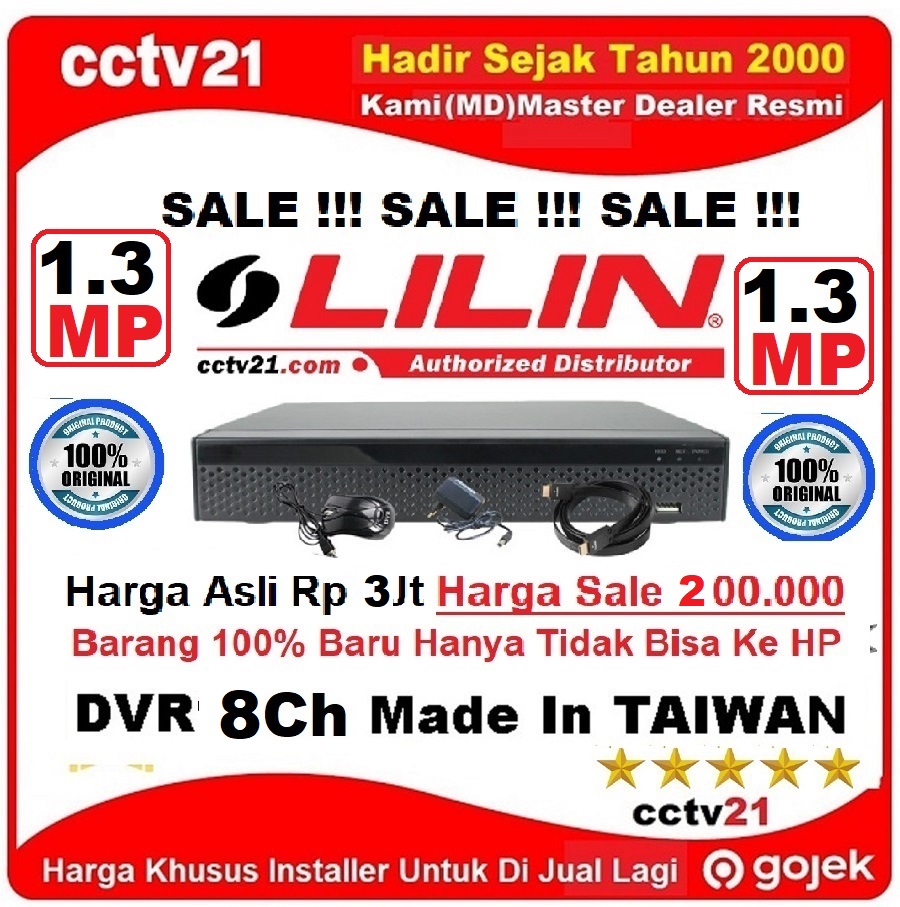 SALE!!! DVR 8CH 1.3MP H-264 Harga Sale Rp,200.000 CCTV21